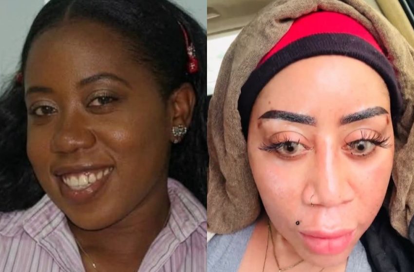  Moyo Lawal sparks reactions with her before and after photographs as changes impacts her melanin